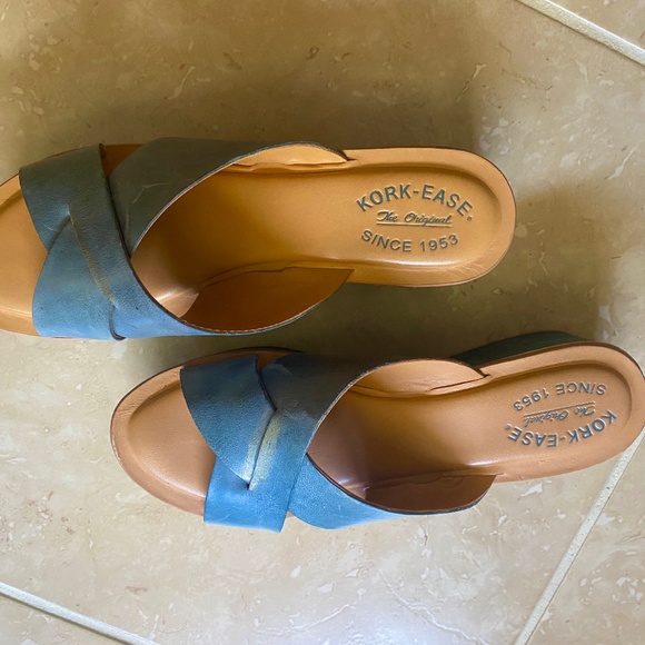 kork ease blue sandals